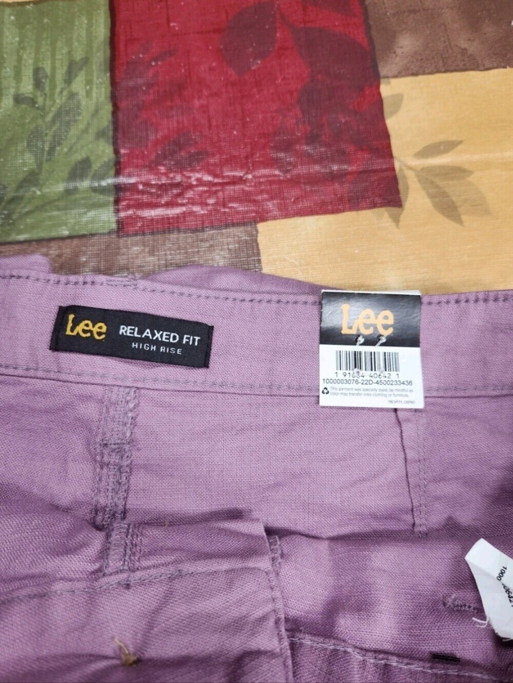 Lee womens Size 12 Medium Relaxed Fit high rise shorts, dark plum NWT 02 - Picture 7 of 9